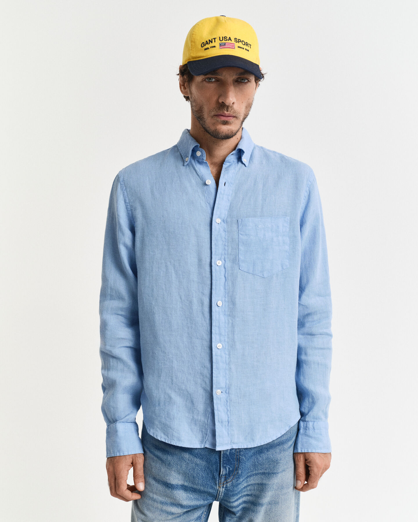 Regular fit garment-dyed h&oslash;rskjorte