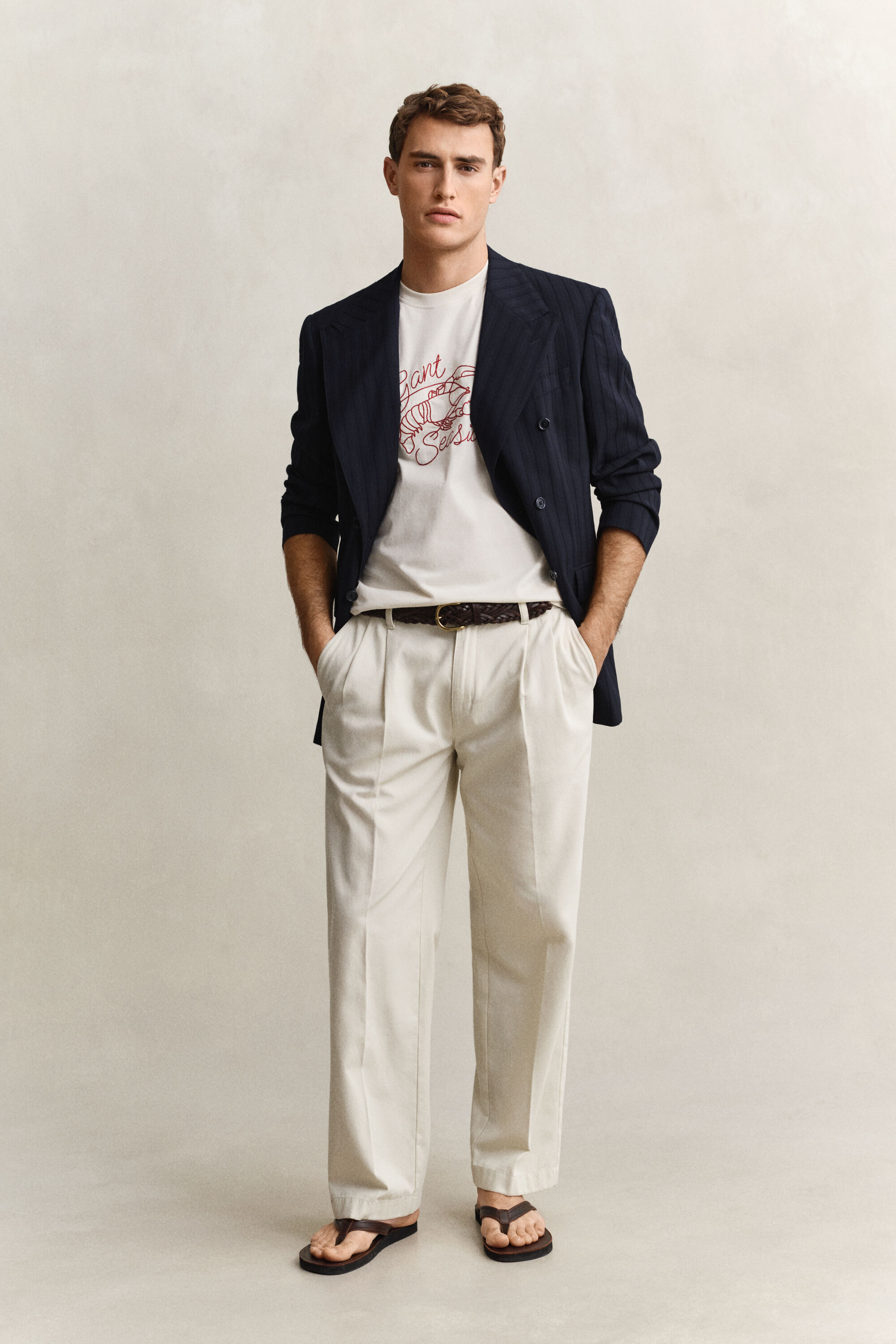 T-shirt med kystgrafik