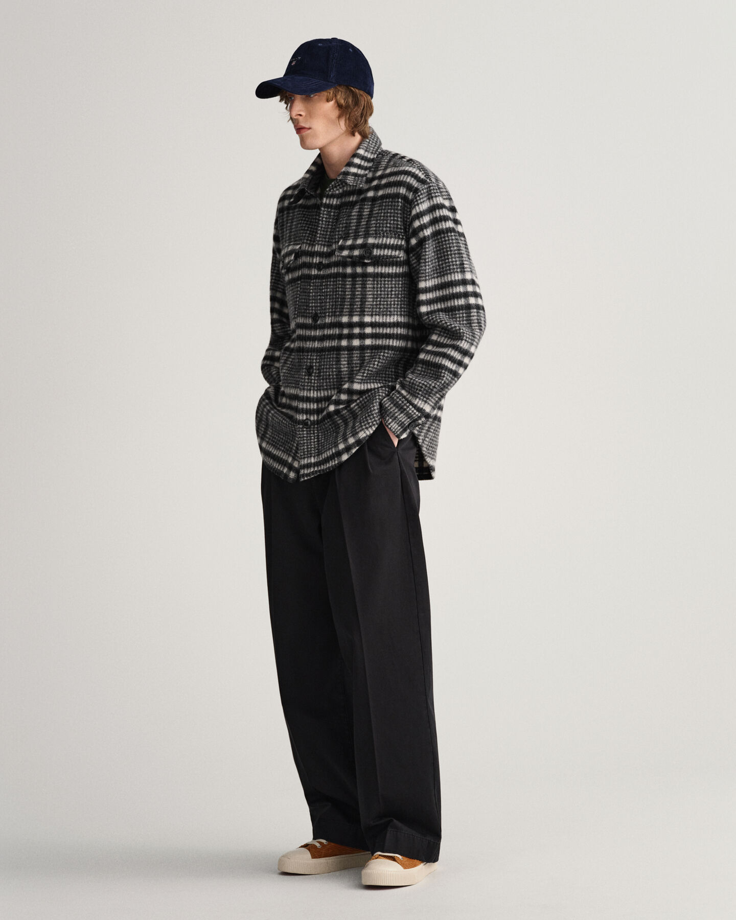 Houndstooth overskjorte