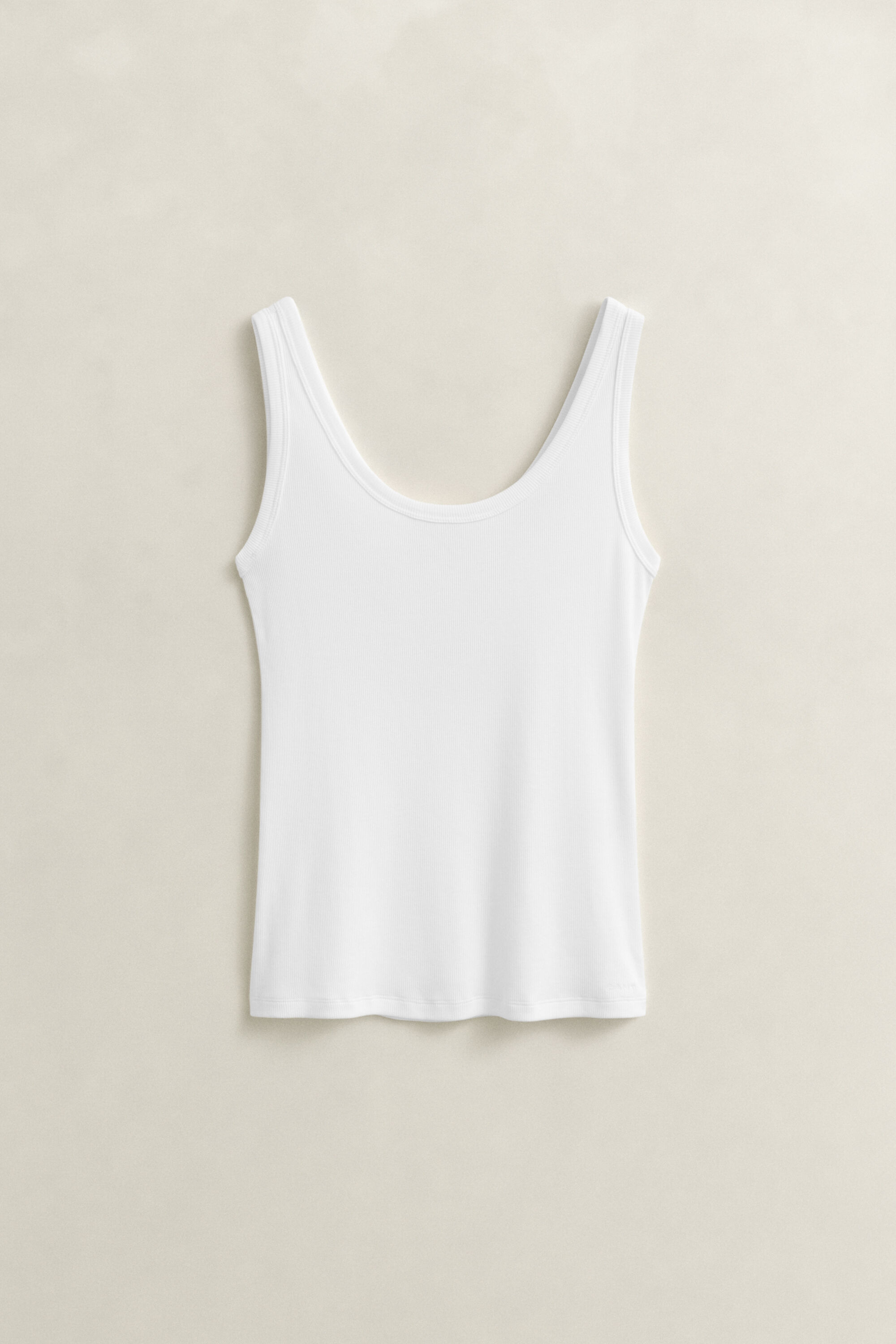Ribstrikket tank-top