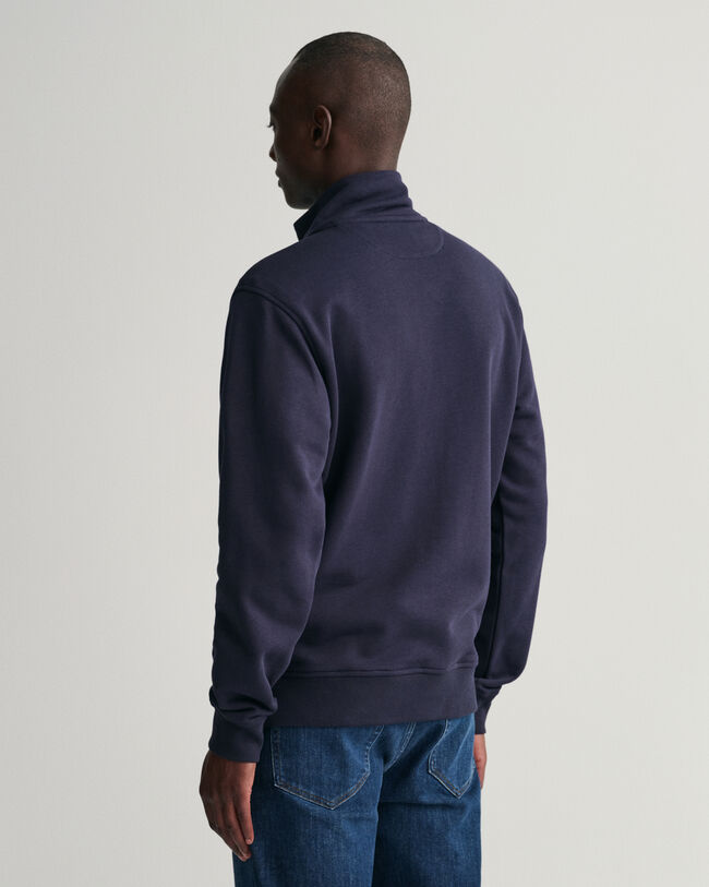 Retro Crest sweatshirt med halv lynlås