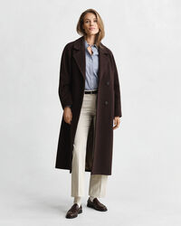 Regular fit poplin skjorte med striber