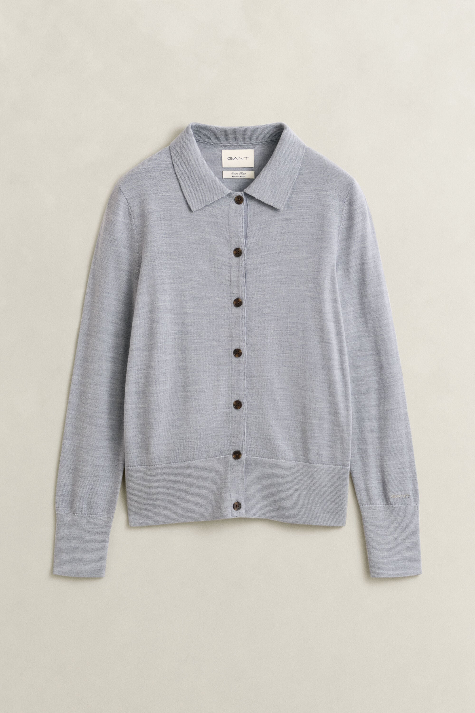 Cardigan af ekstra fin merinould
