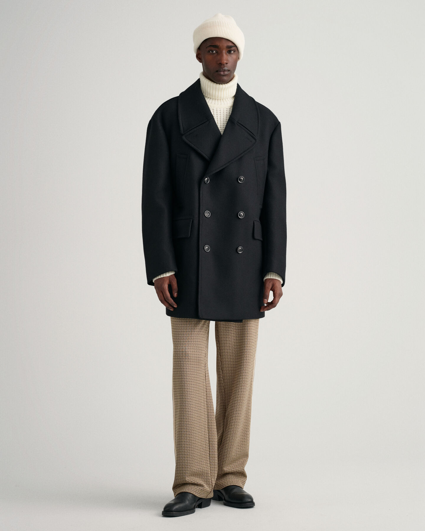 Oversized sømandsjakke af uld