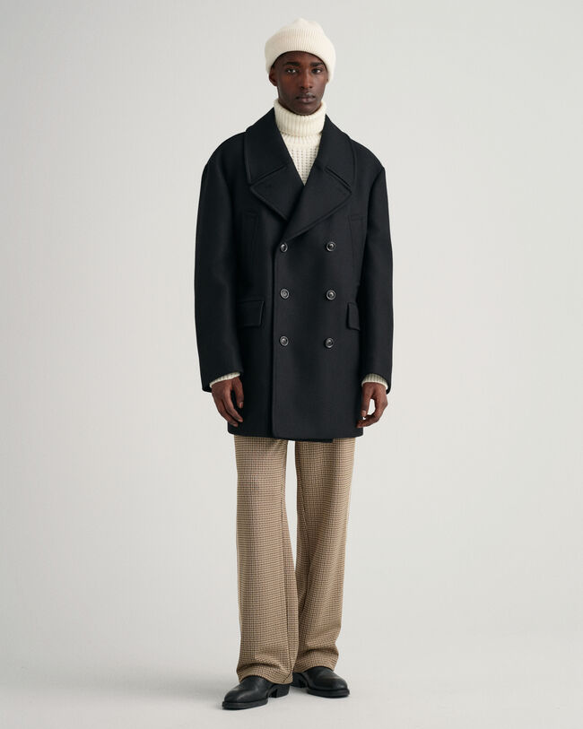 Oversized sømandsjakke af uld