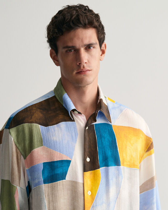 Oversized Art Print skjorte