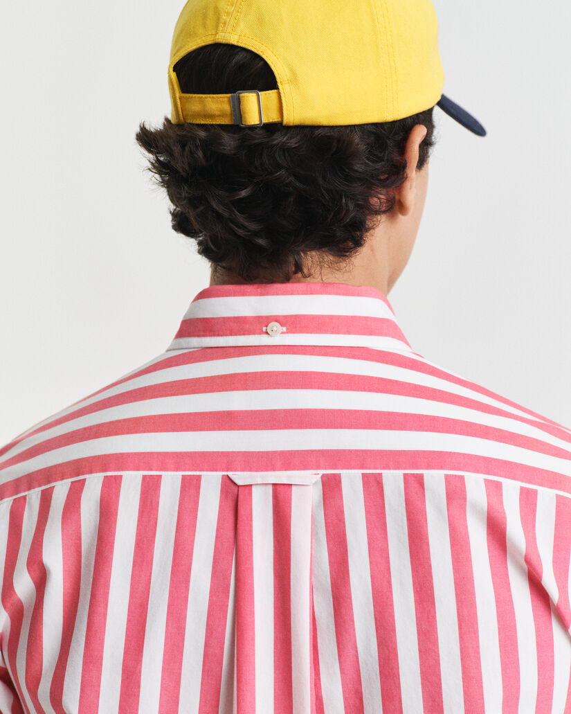 Regular fit stribet klassisk poplin-skjorte