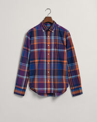 Regular fit farverig madras-skjorte