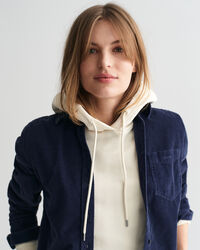 Regular fit skjorte af jernbanefløjl