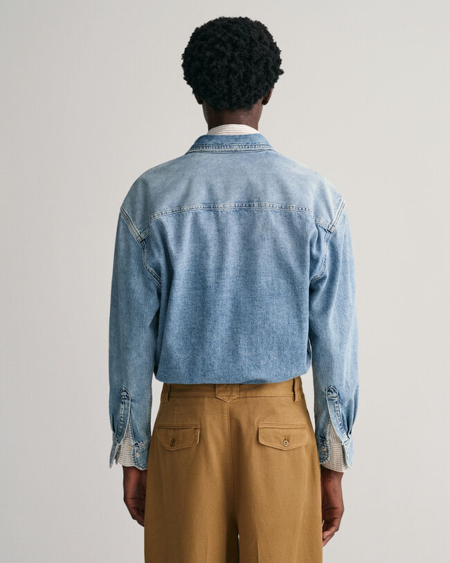 Oversized denimskjorte