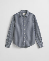 Regular fit klassisk stribet poplin-skjorte