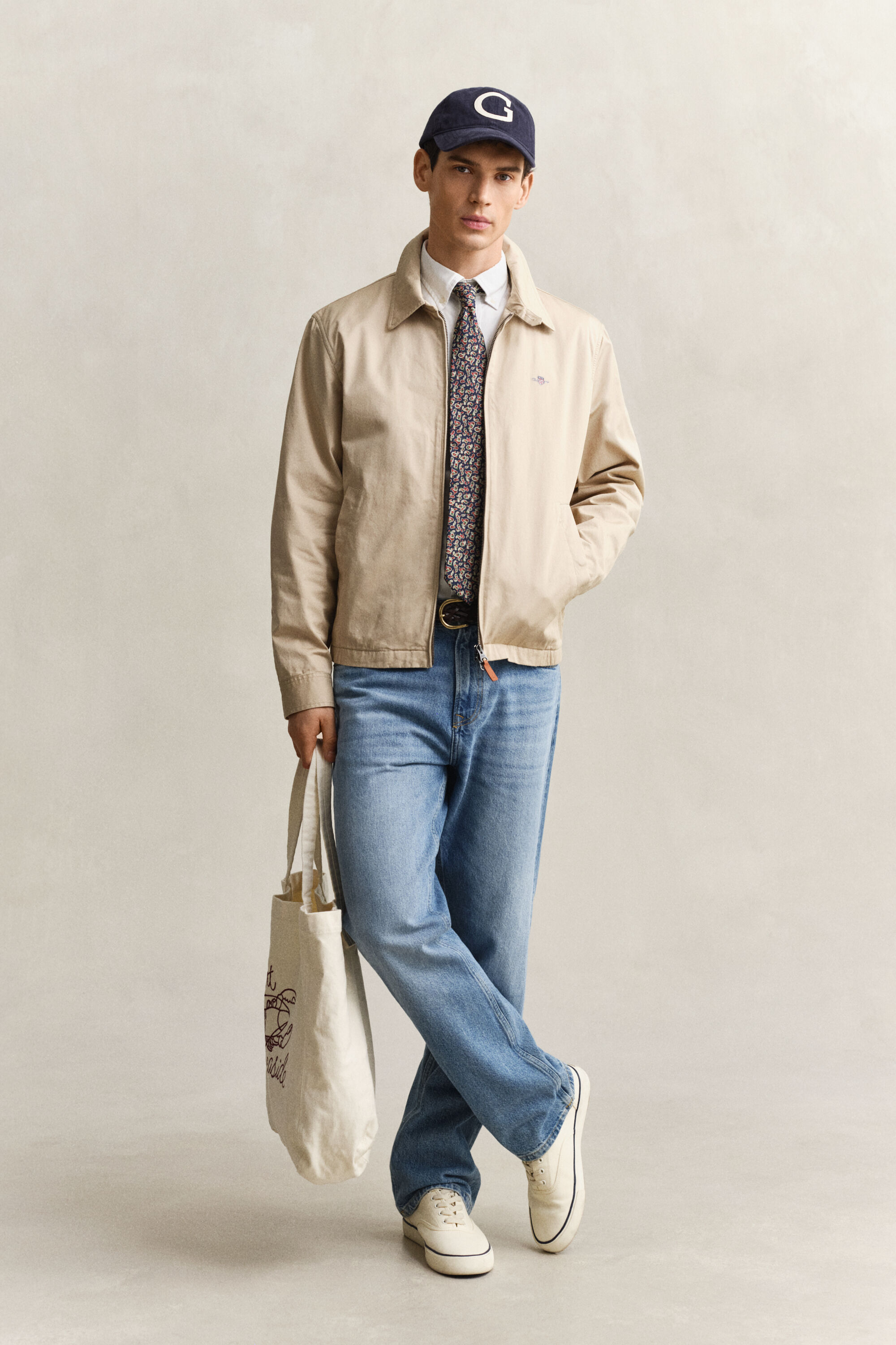 Windcheater jakke i bomuld