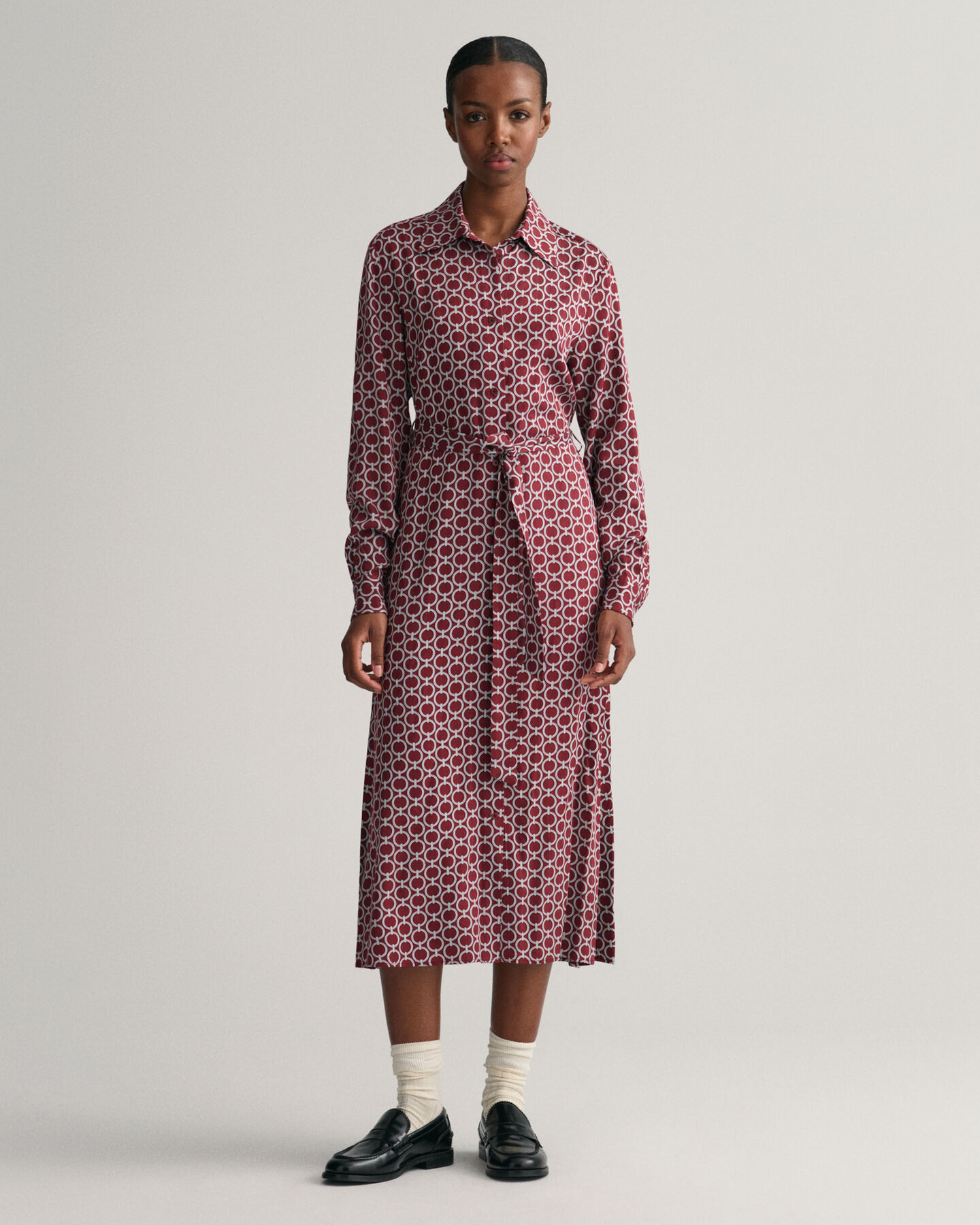 Slim fit Geometric skjortekjole