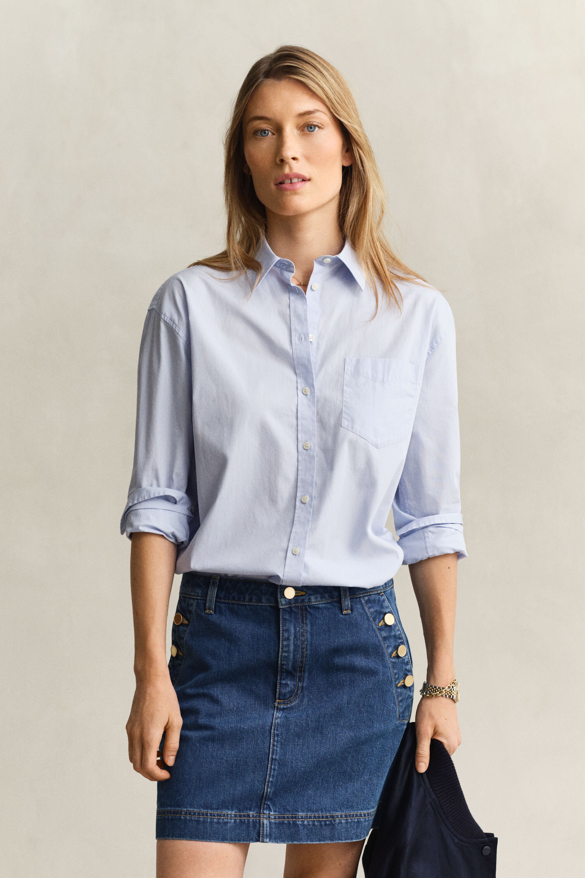 Relaxed Fit klassisk poplin-skjorte