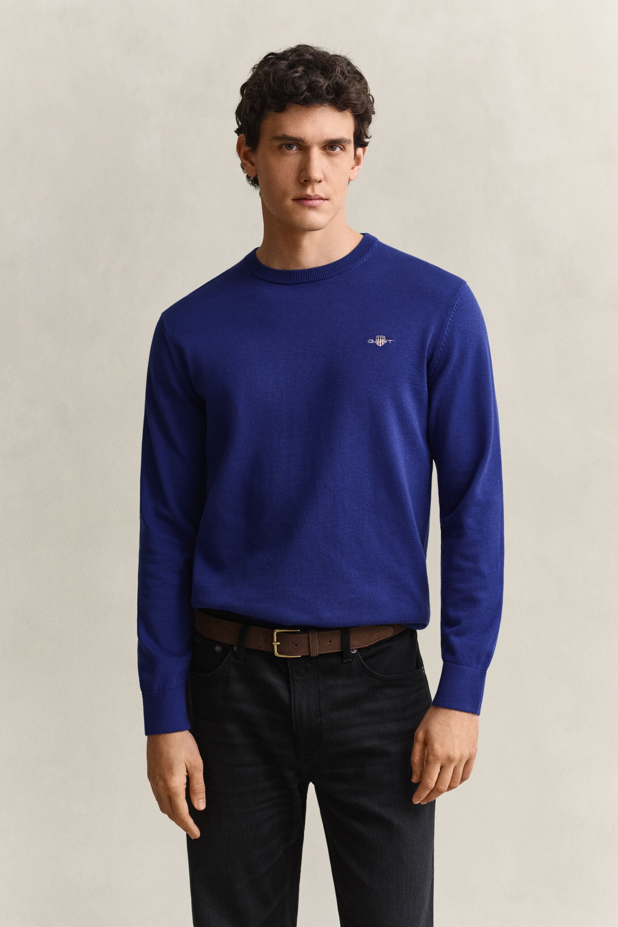 Klassiske crewneck sweater i bomuld