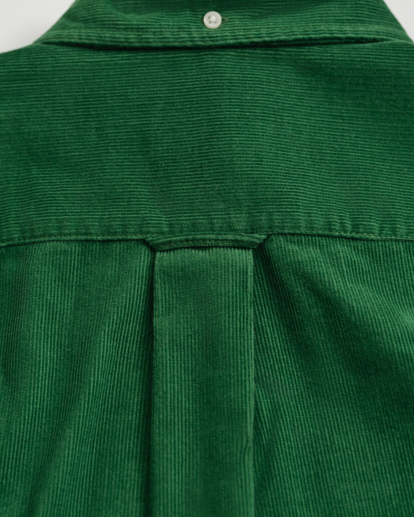 Regular fit skjorte af jernbanefløjl