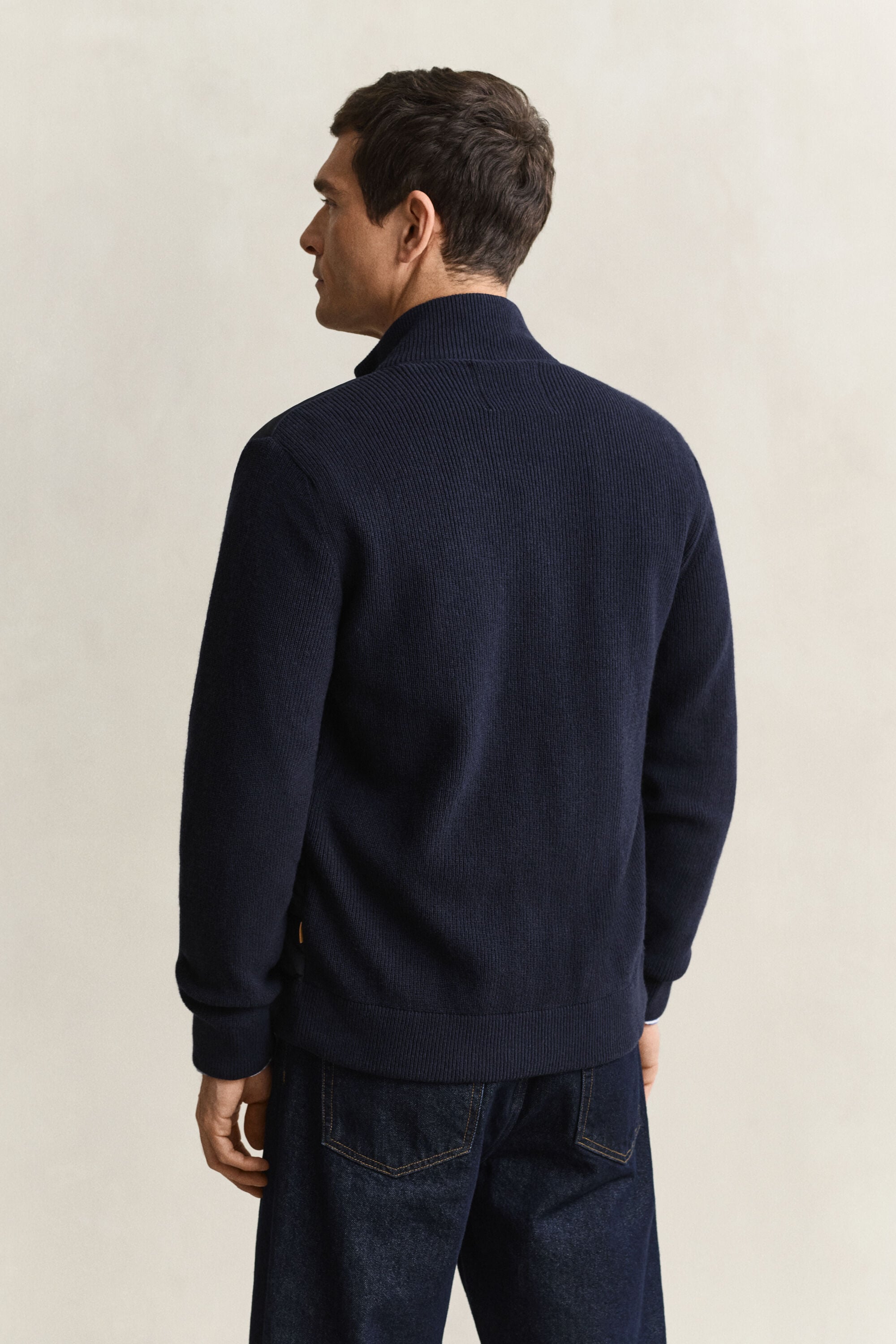 Hybrid cardigan med lynlås
