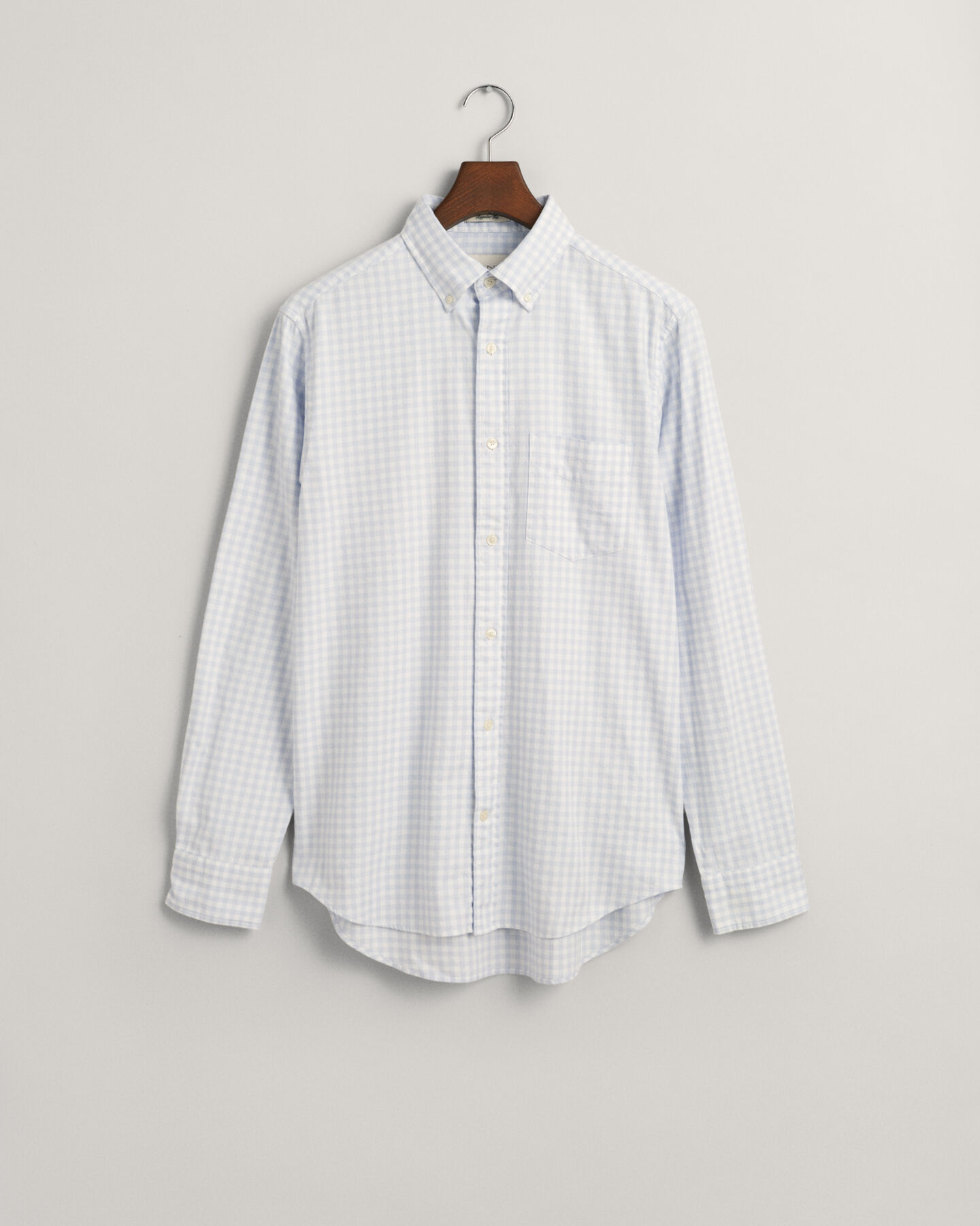 Regular fit gingham-skjorte med jaspé-garn