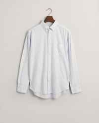 Regular fit gingham-skjorte med jaspé-garn
