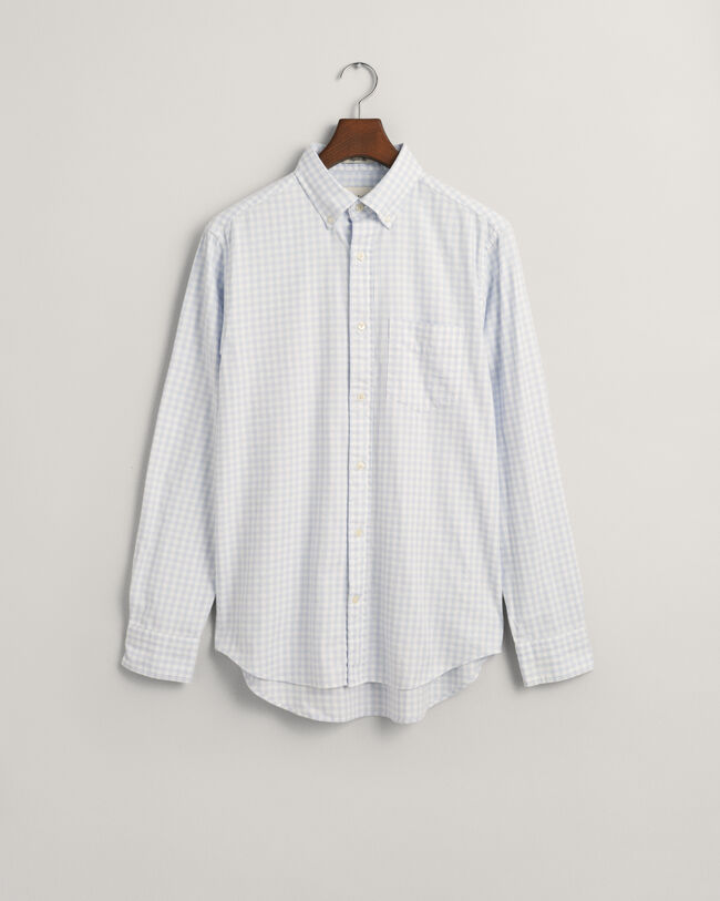 Regular fit gingham-skjorte med jaspé-garn