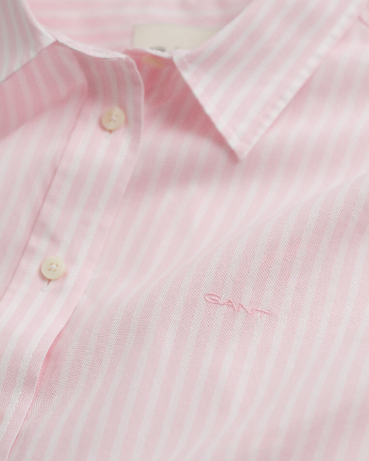 Regular fit klassisk stribet poplin-skjorte