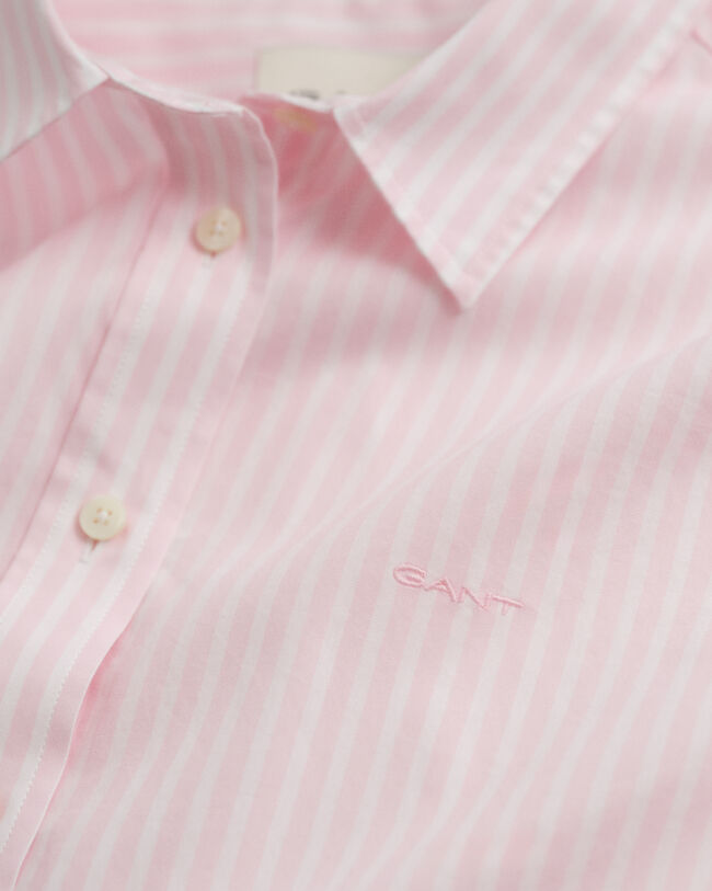 Regular fit klassisk stribet poplin-skjorte