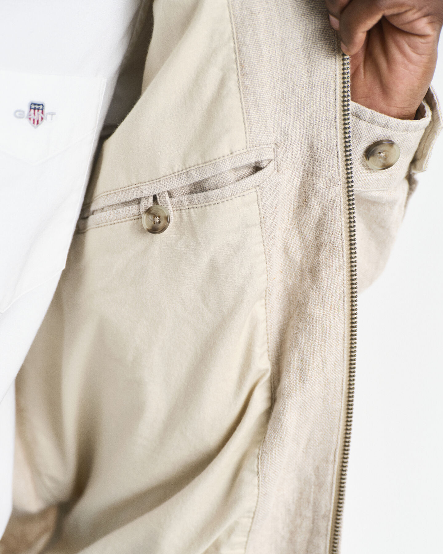 Harrington jakke af hør