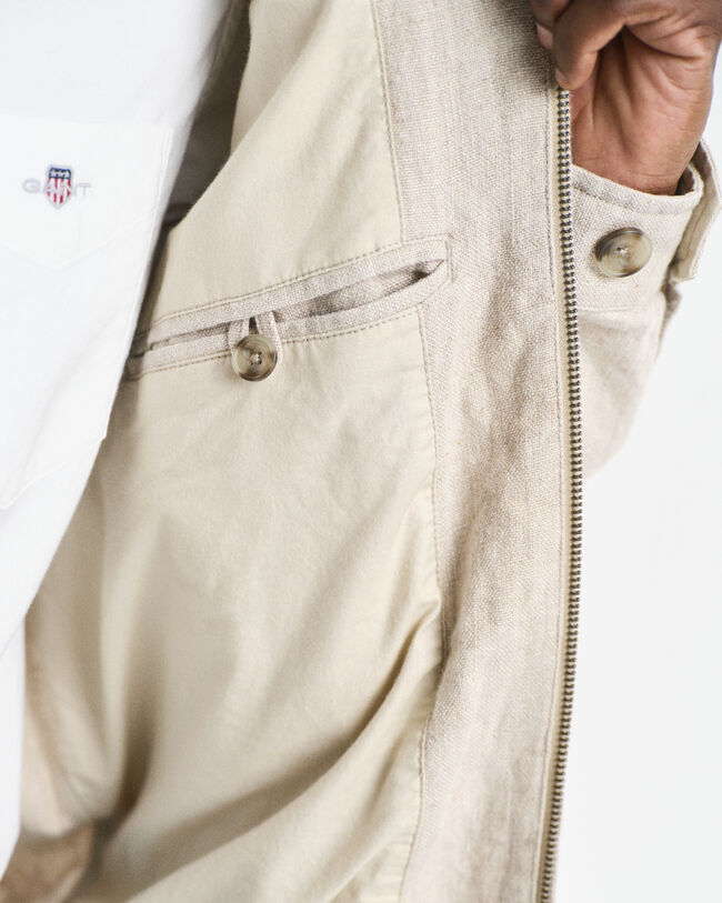 Harrington jakke af hør