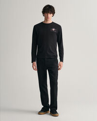 Slim fit bukser af flannel