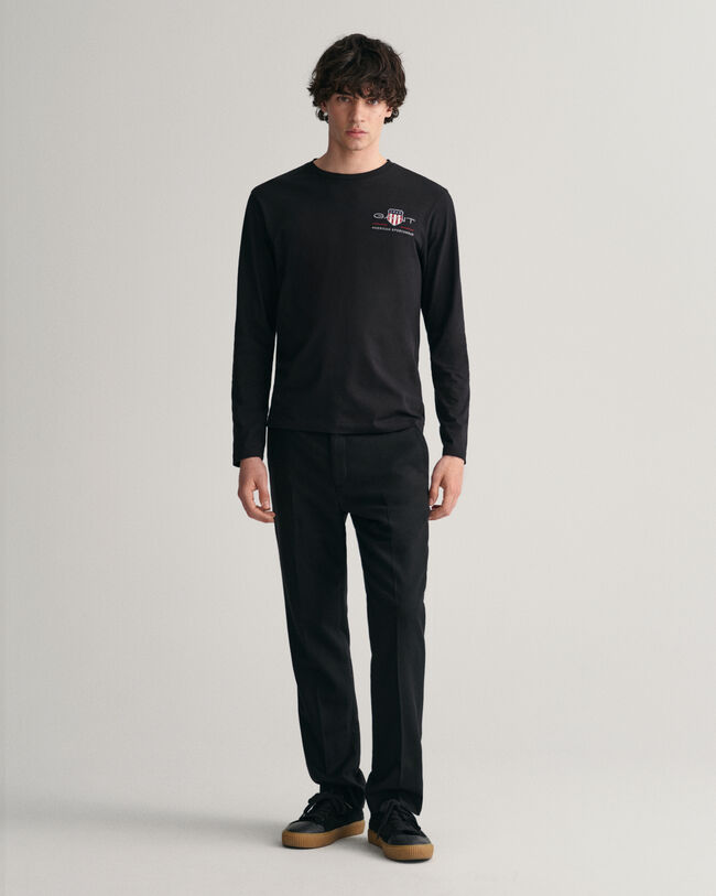 Slim fit bukser af flannel