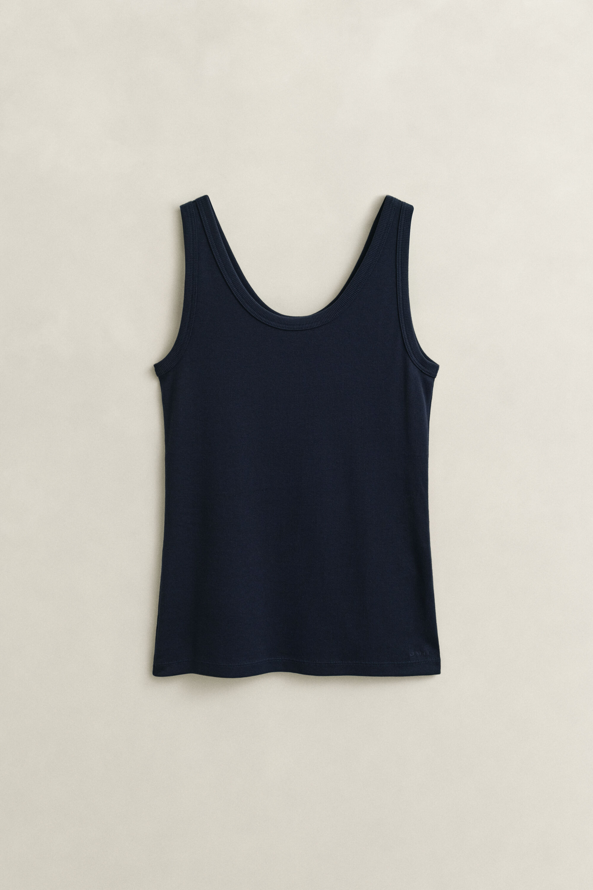 Ribstrikket tank-top