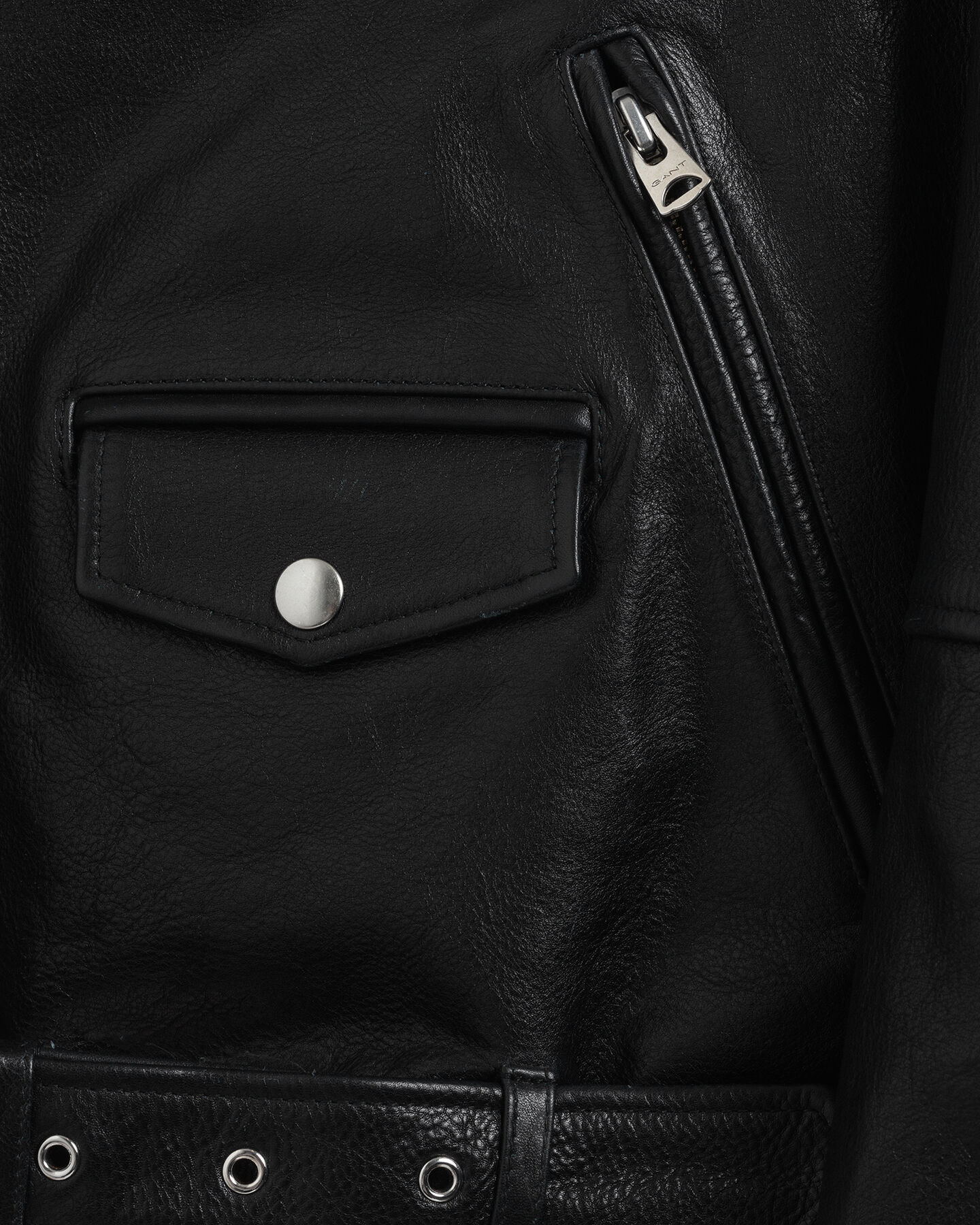 Bikerjakke af læder