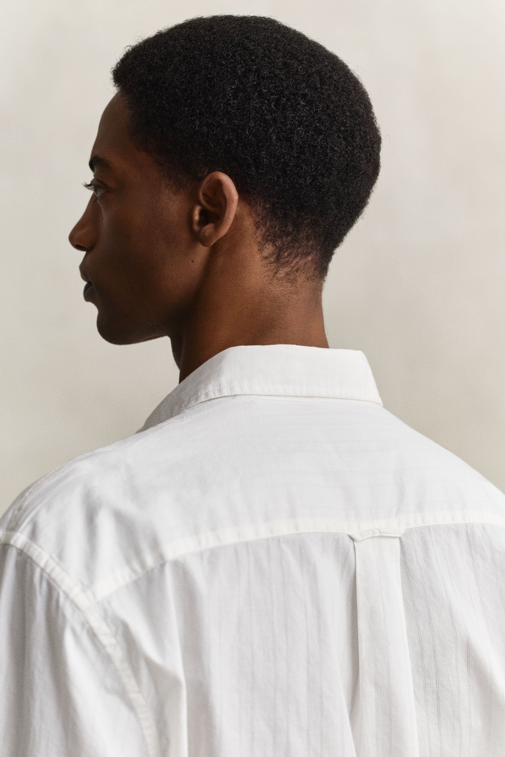 Relaxed fit dobby-stribet skjorte