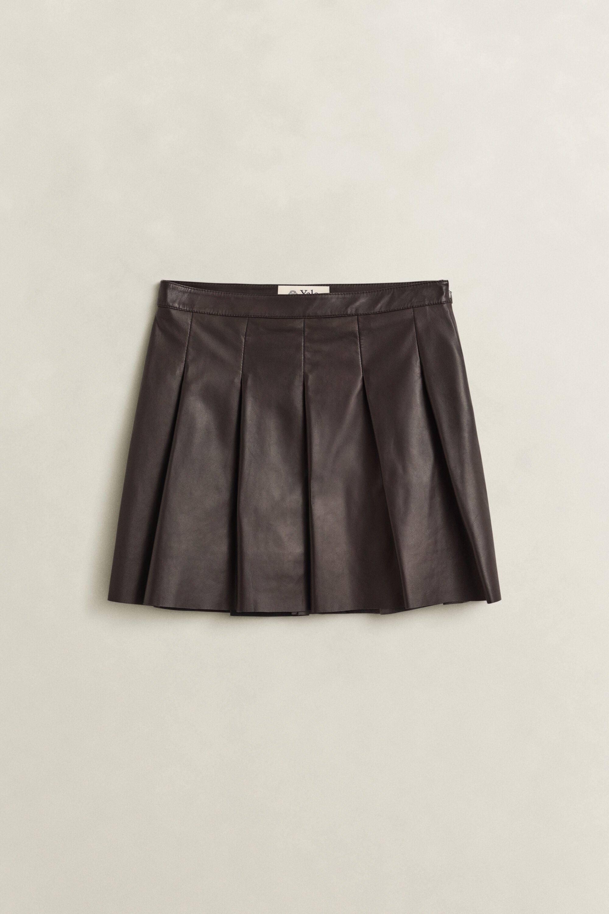 Gant x Yale plisseret lædernederdel