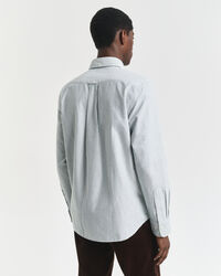 Regular fit klassisk bankerstribet Oxford-skjorte