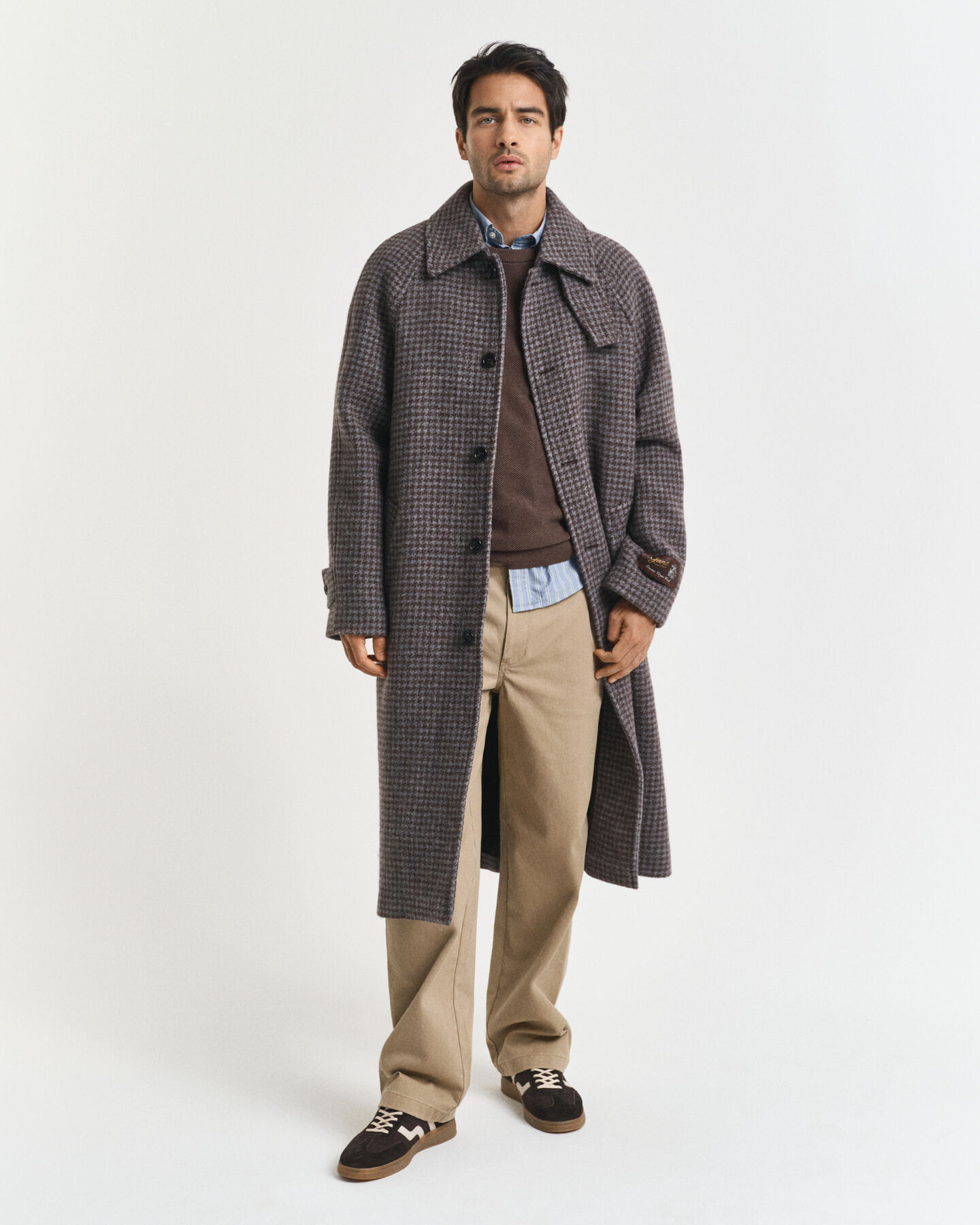 Crewneck sweater af bomuldspiqué