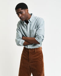 Regular fit stribet Archive Oxford-skjorte