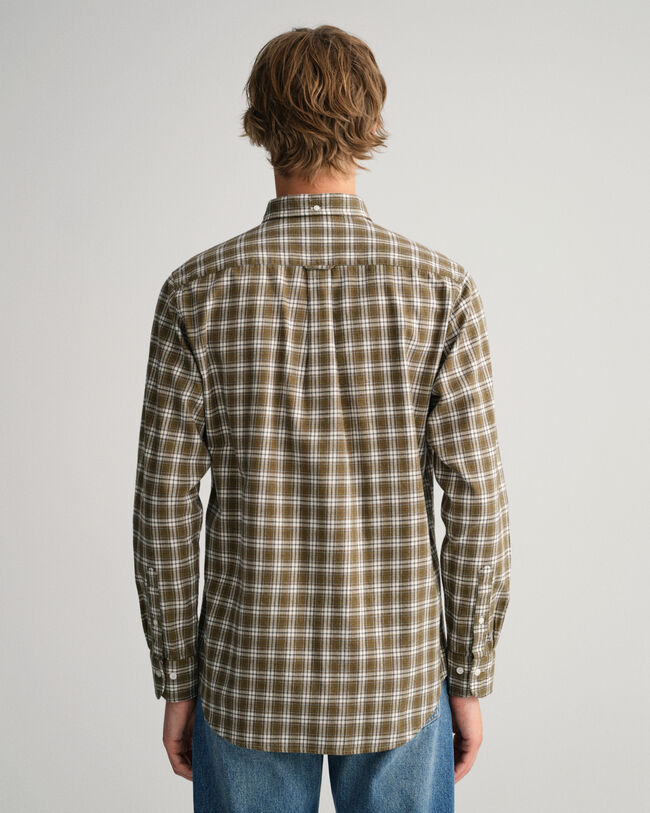 Regular fit ternet flannelskjorte