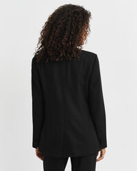 Regular fit smoking-blazer i uldblanding