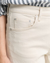 Ecru jeans med lige ben