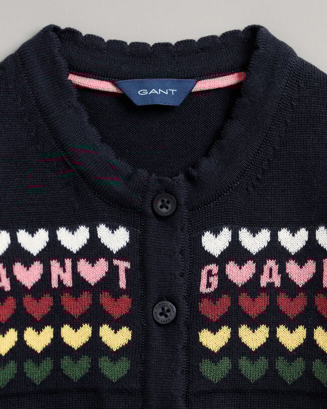 Baby Girl cardigan med hjertestrik