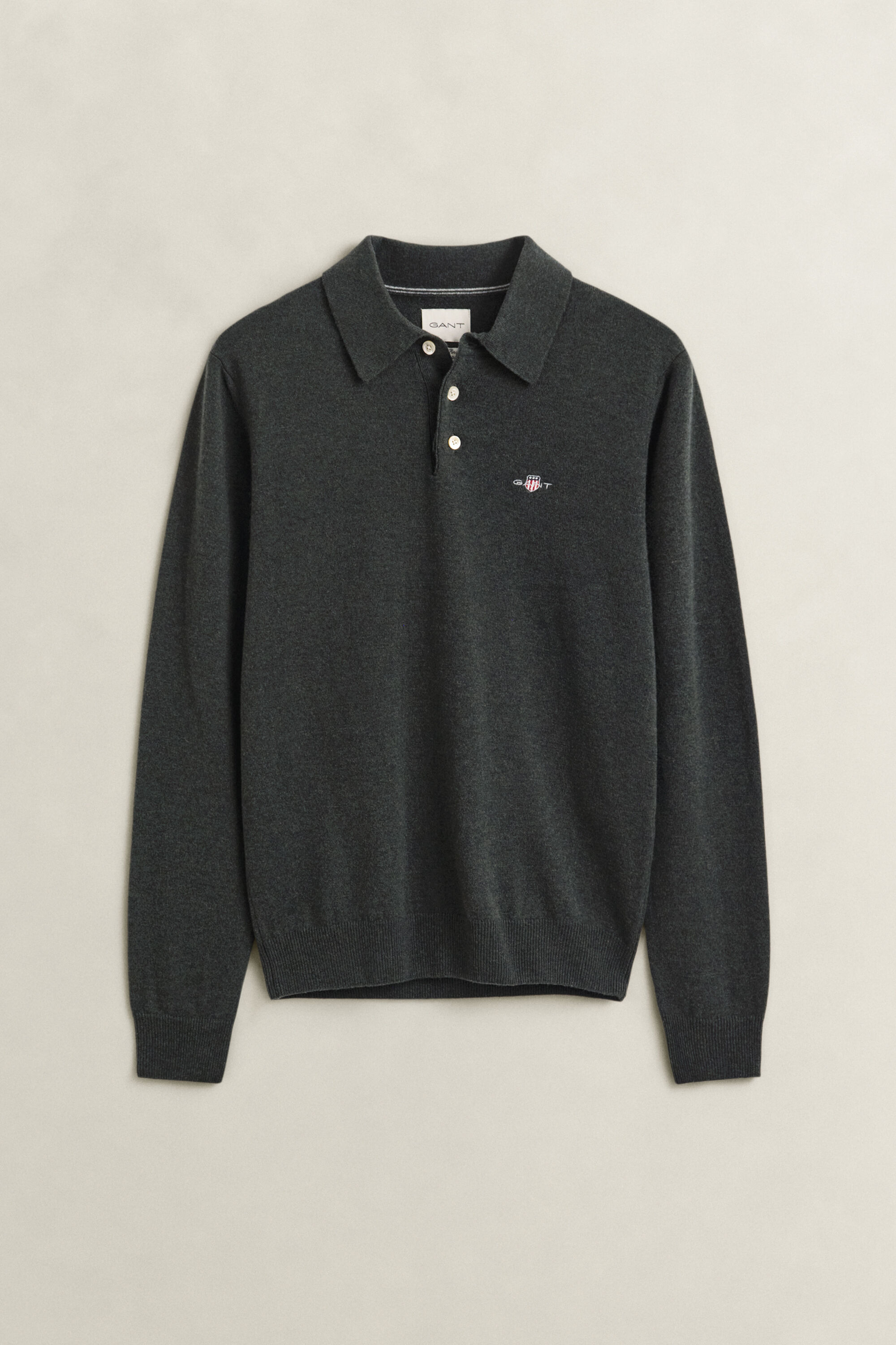 Polosweater af ekstra fin lammeuld