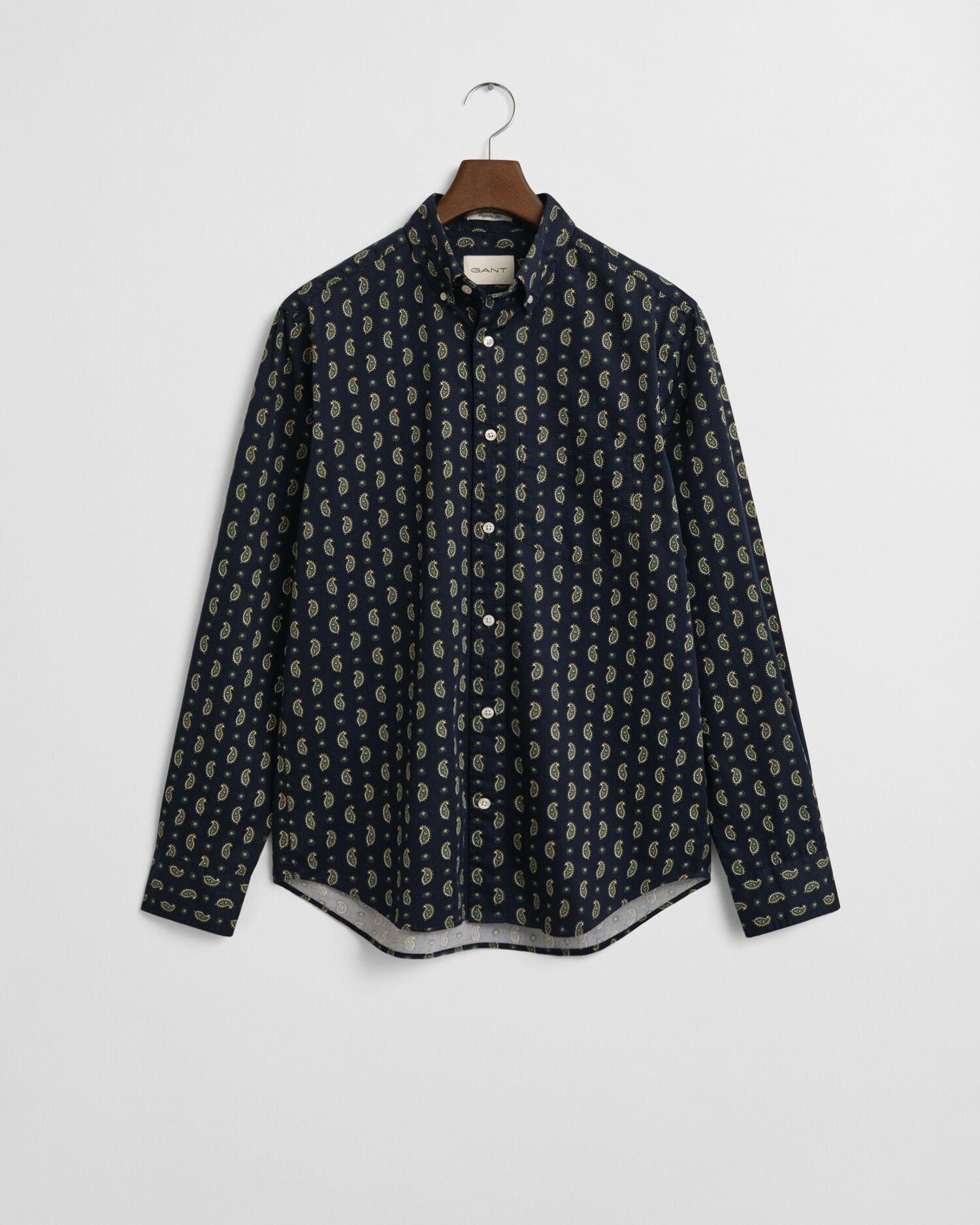 Regular fit twill-skjorte med paisley-tryk