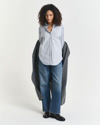 Relaxed fit Luxury Oxford skjorte med striber