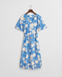 Kortærmet kjole med blomstertryk