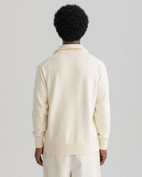 Retro Shield sweater med halv lynlås