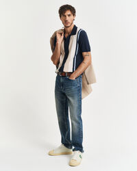 Poloskjorte i bomuld med farveblokke