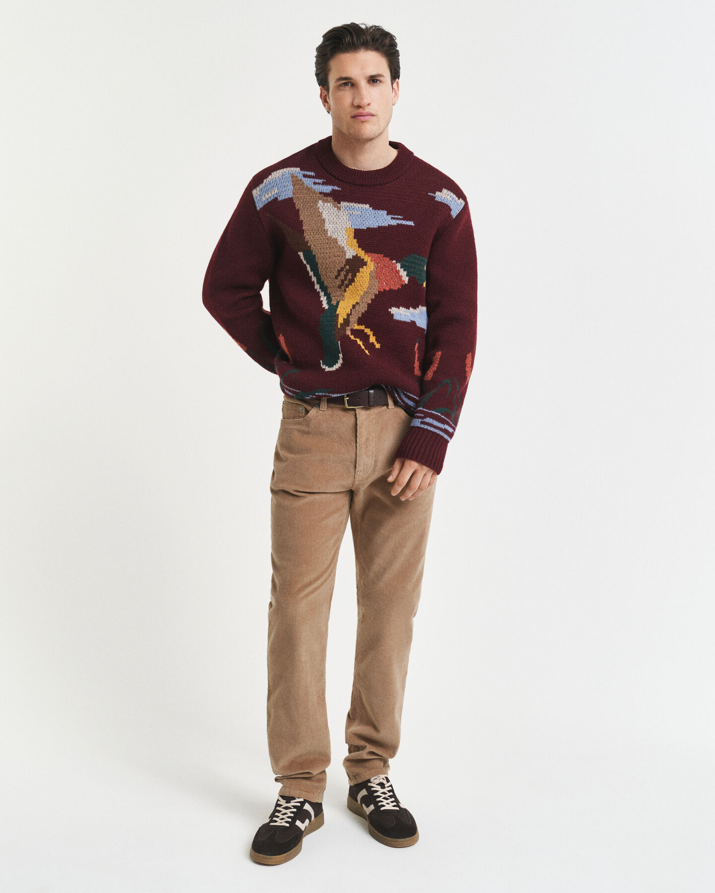 Regular fit jeans af jernbanefløjl