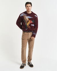 Regular fit jeans af jernbanefløjl