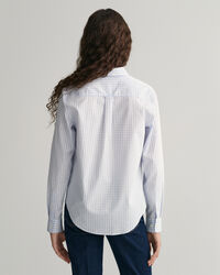 Regular fit gingham poplin skjorte
